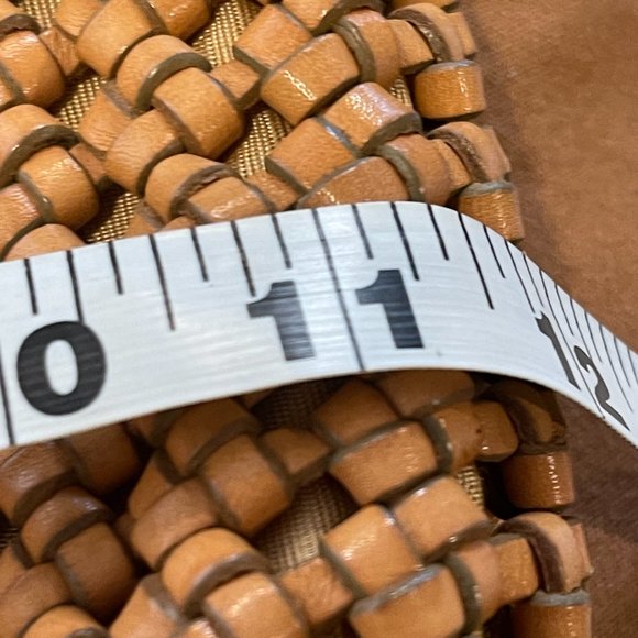 Pantera Leather woven VINTAGE Handbag with bamboo handle. - Picture 7 of 7